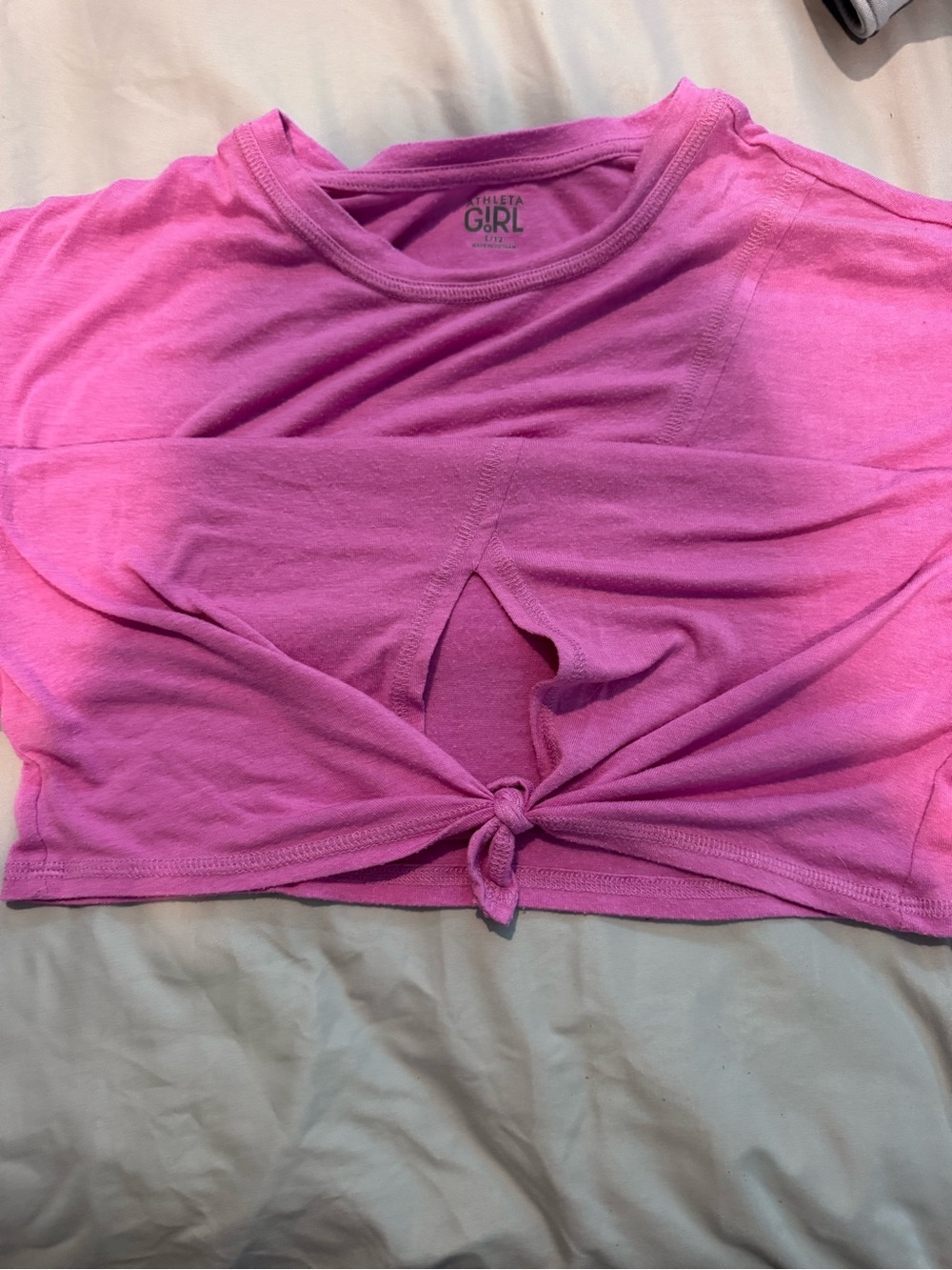 Athleta Girl Tie-Front Tee in Pink